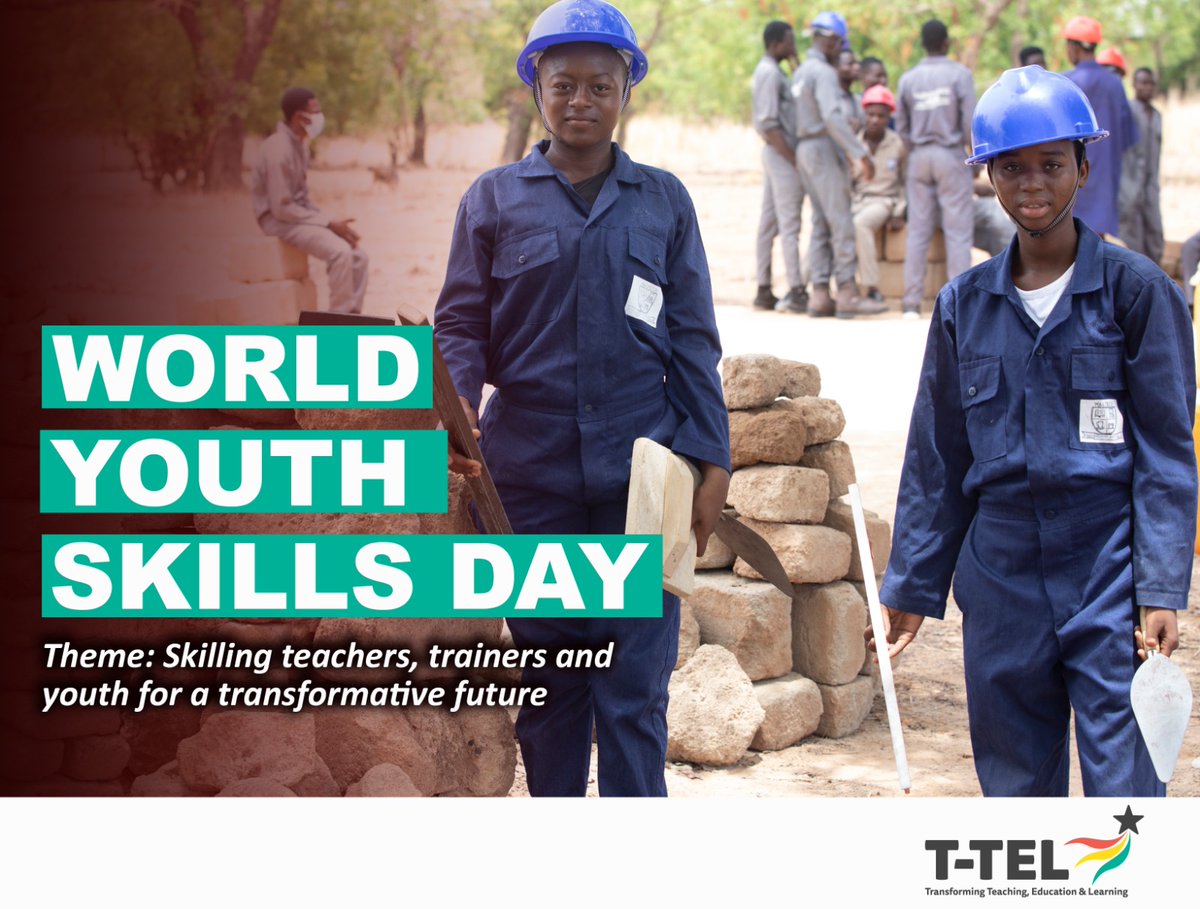 On World Youth Skills Day, T-TEL reaffirms its commitment to work with the Ministry of Education, <a href="/gheduservice/">Ghana Education News</a>, Ghana TVET Service and other partners to provide pathways for young people to acquire the essential skills needed to succeed in the world of work.
#WYSD