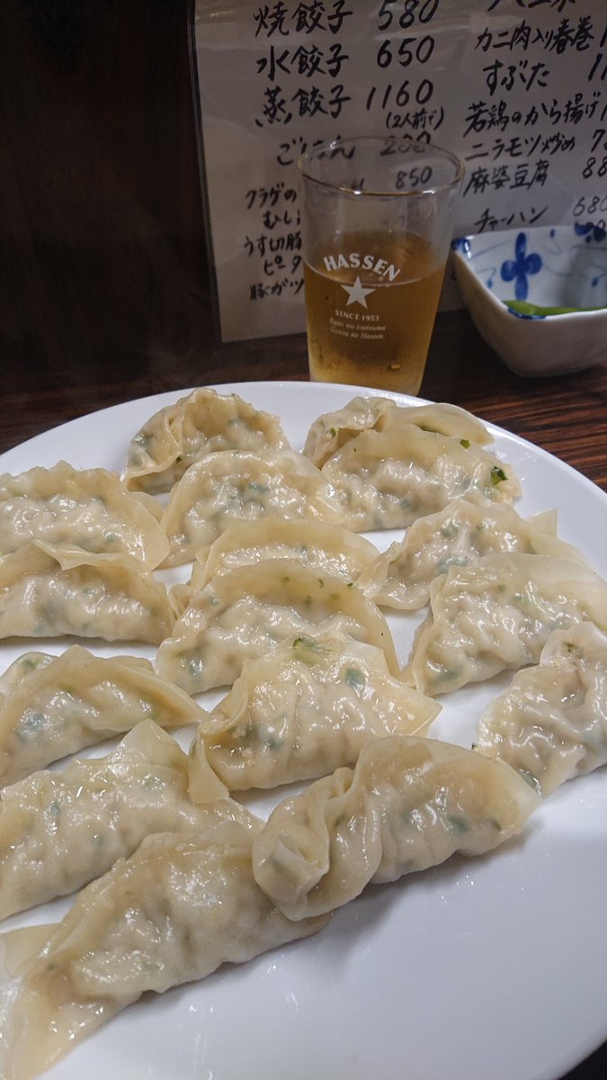 t0329_mie's tweet photo. 激ウマ🌸餃子～ https://t.co/qBYdGzwtSn