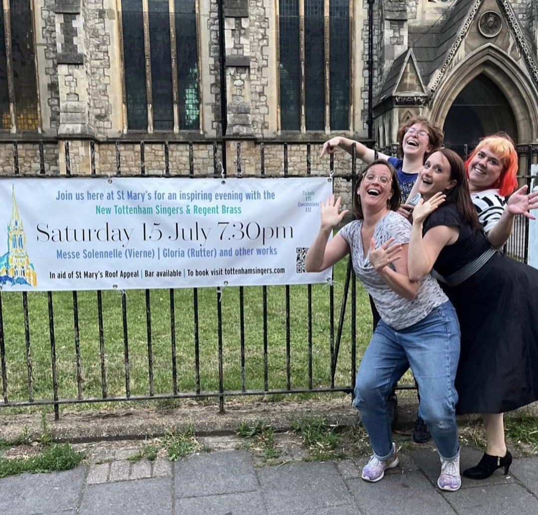 singtottenham's tweet image. Tonight's the night! Can you tell we're excited? We can't wait to sing for you, accompanied by two organs, and @RegentBrass! See you at St Mary's Stoke Newington at 7.30pm! 🎵🎶🎵

Get your tickets now! tottenhamsingers.com