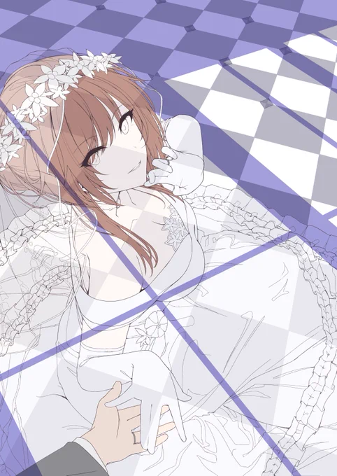 SSFに寄稿するPみこ線画(掲載許可済み) 