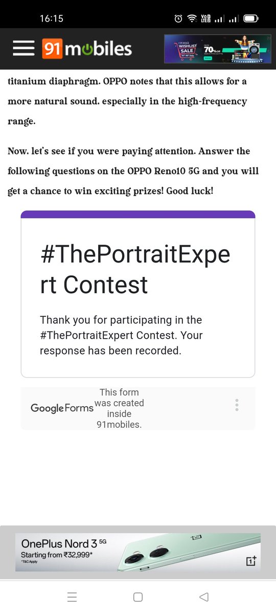 yoursHarry25's tweet photo. @91mobiles Ready to win this one πͺ
#ThePotraitExpert #OPPOReno10Series
@91mobiles
Join Guys
@gawandesam1 @27_vins @SanjayJ45449140 @gangarepraveen1 @Sumitkumarrock1 @NameisPMG https://t.co/eB15LZjsuE