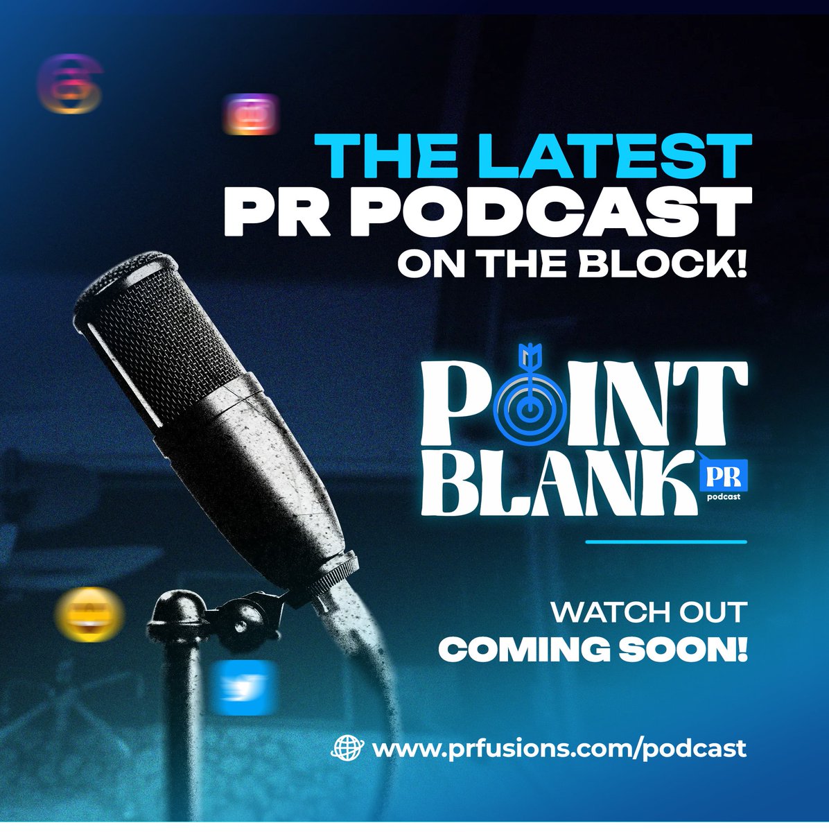 PointBlank PR podcast tweet media
