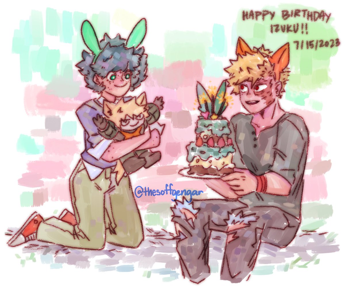 HAPPY BIRTHDAY IZUKU!!! I love and adore you so much, but obviously not as much as Katsuki does ♥️✨ you truly deserve love, joy, and happiness, and whatever else your heart desires