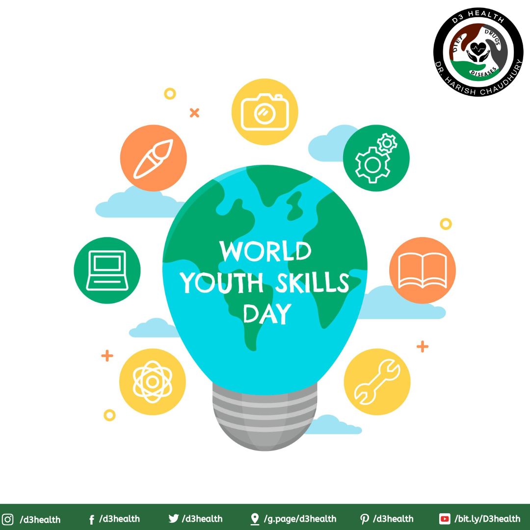 We celebrate the enthusiasm, creativity, and determination of young people worldwide. #WorldYouthSkillsDay2023 #YouthPower #SkillsForSuccess #DigitalSkills #ResilientYouth #SkillsForDreams #LifelongLearning #d3health #drharish #harishchaudhury