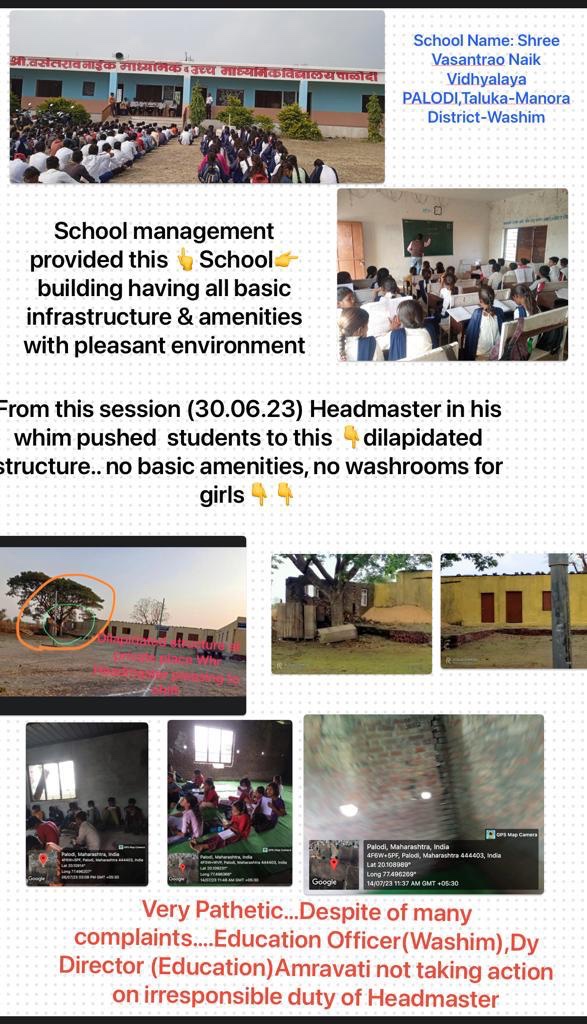 PravinJ13120145's tweet photo. @PawarSpeaks Sir, its due to irresponsible approach of education department officer mainly Education Officer &amp;Dy Director(Education)….. #best_example_is_our_school# https://t.co/HqUHb2XNXz