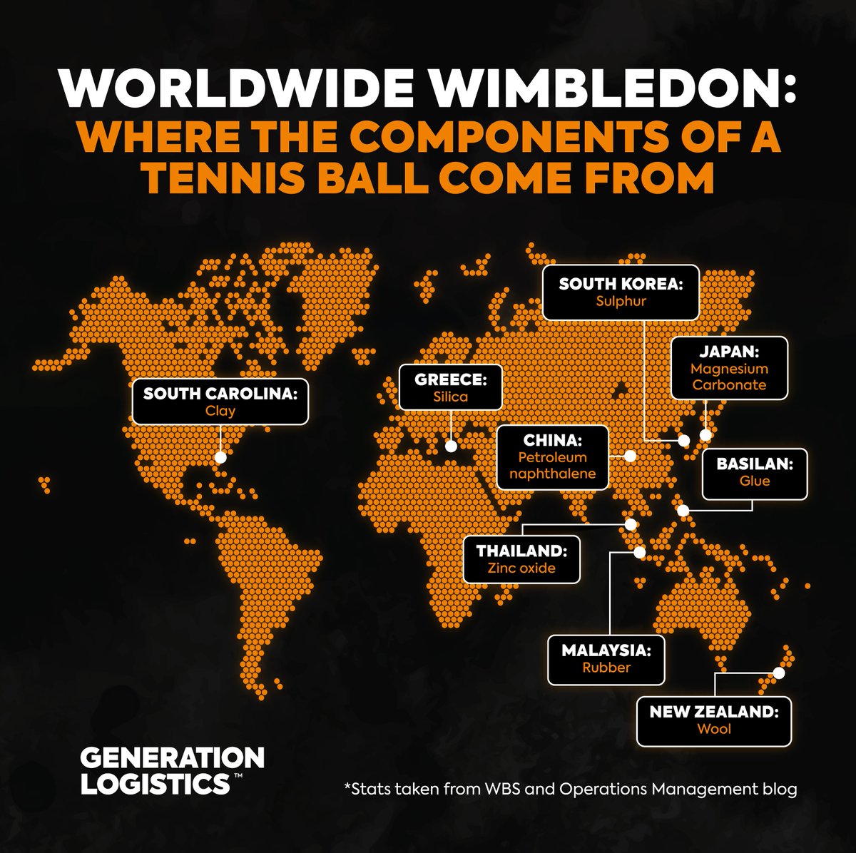 Who are you backing for in the Wimbledon finals this weekend? 🎾

There are a whopping 55,000 tennis balls used, but have you ever thought of the logistical feat that getting just one onto the court is?!

A round of applause for the great global *service* of the industry 👏