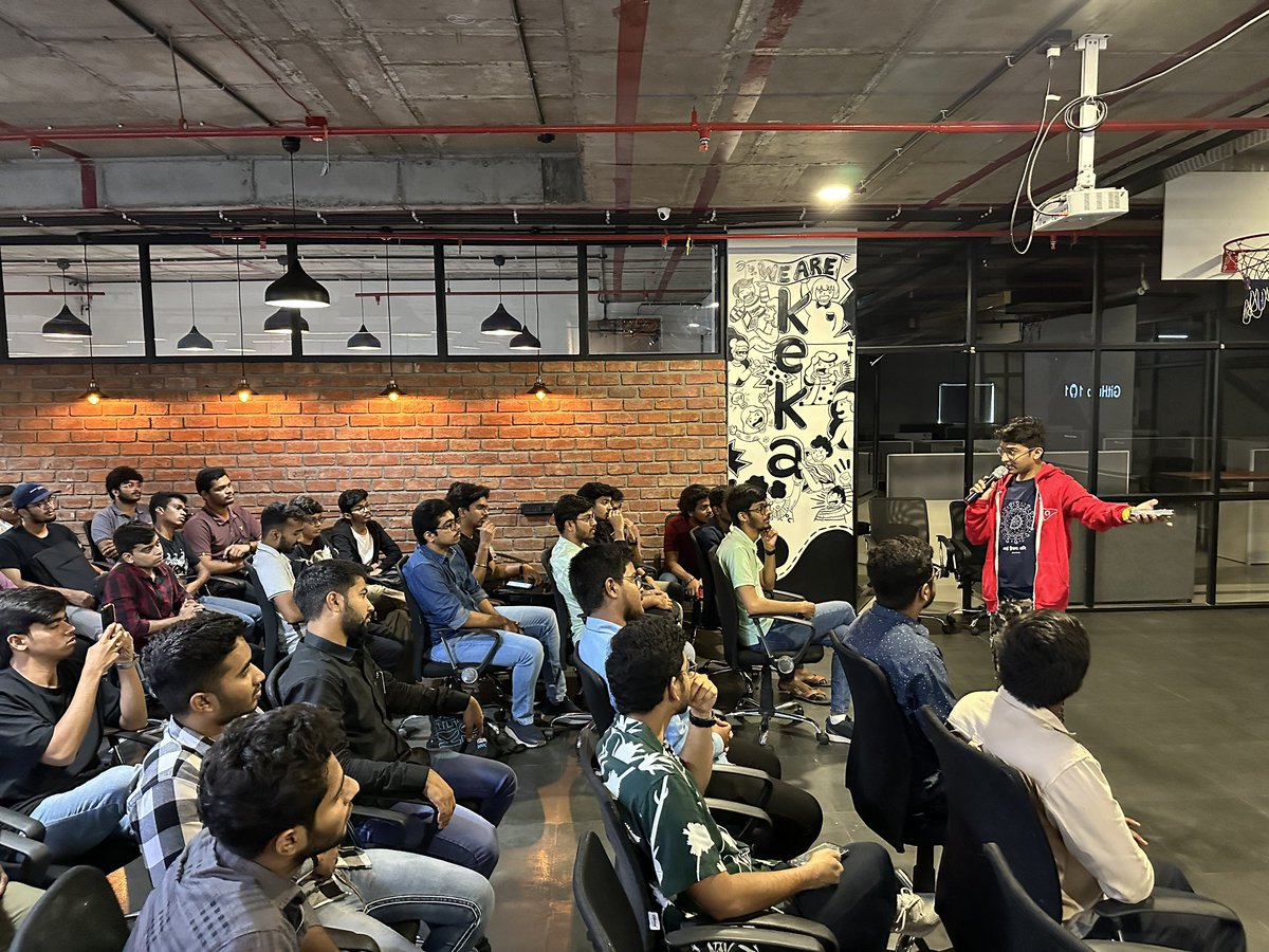 hackthisfall's tweet image. We have @ashwinexe sharing about the amazing resources @GitHubEducation has to provide at #HTFHyderabad city meet-up 🎒

#HTFMeetups #HackThisFall ✨