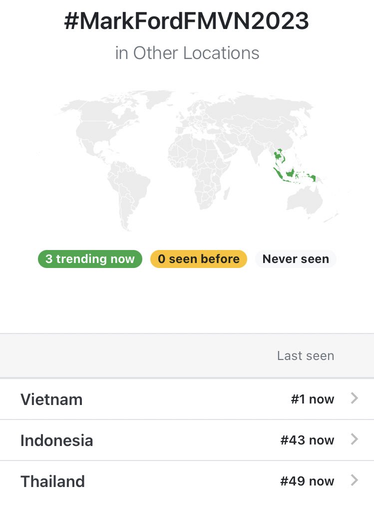 halssarchive's tweet photo. #MarkFordFMVN2023 is currently trending no.1 in Vietnam, no.43 in Indonesia, and no.49 in Thailand! 
You guys deserves all of this 🥺 
thank you for ur hardwork today ❤️💙 @mmarkpkk @ffordful 

#MarkFord #มาร์คฟอร์ด 
#mmarkpkk #FordAllan https://t.co/Zdm2lfIkt9