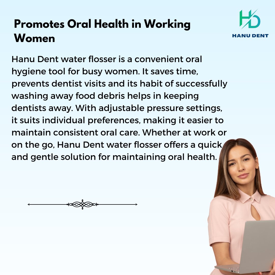 our secret hack to a glowing smile - What women should know about having a beautiful smile.
.
hanudentoralcare.com
.
#hanudentwaterflosser #hanudent #woman #womenshealth #shecan #healthylifestyle #shemeansbusiness