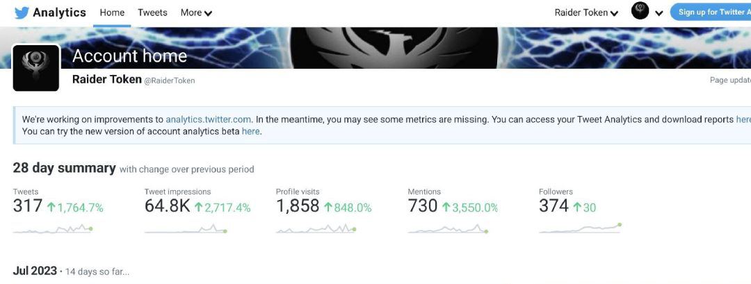 Raid Forever ๐ดโโ ๏ธ (@raidertoken) on Twitter photo Some stats about <a href="/RaiderToken/">Raid Forever ๐ดโโ ๏ธ</a> from the last 4 weeks.
The tactics at <a href="/RaiderToken/">Raid Forever ๐ดโโ ๏ธ</a> have changed. Yep, the change resulted in thw dumping of about 16 million $RAID tokens.
Always remember, to avoid getting squashed by whales dumping, always DCA to a pre-defined set schedule and Some stats about <a href="/RaiderToken/">Raid Forever ๐ดโโ ๏ธ</a> from the last 4 weeks.
The tactics at <a href="/RaiderToken/">Raid Forever ๐ดโโ ๏ธ</a> have changed. Yep, the change resulted in thw dumping of about 16 million $RAID tokens.
Always remember, to avoid getting squashed by whales dumping, always DCA to a pre-defined set schedule and
