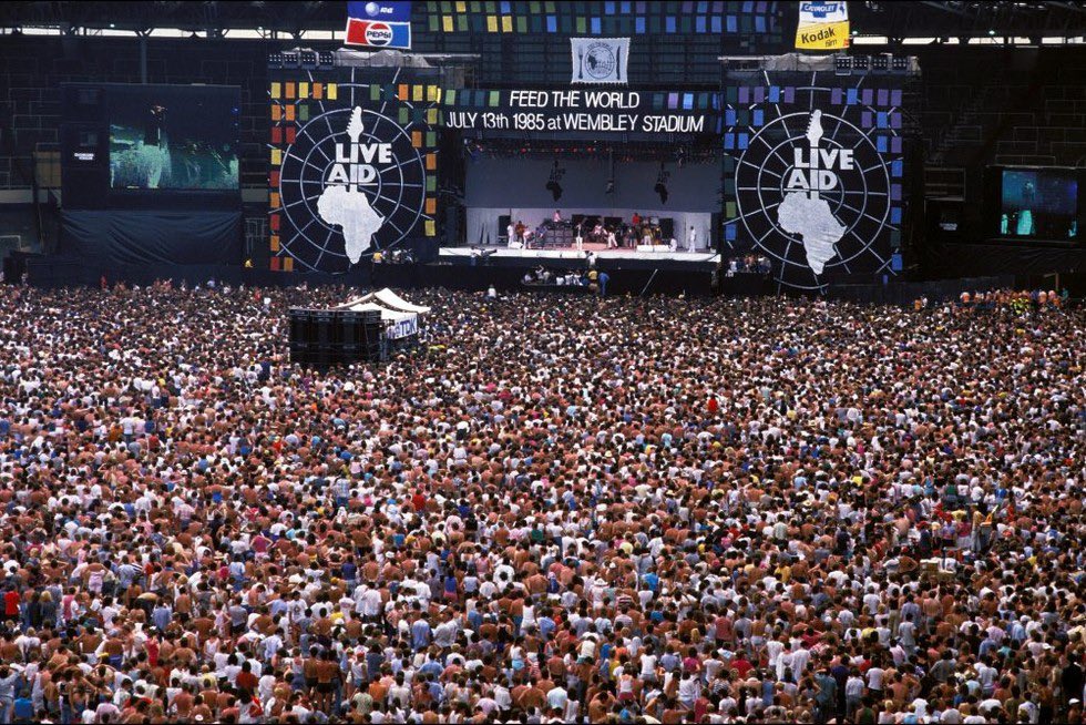 Join us today for our #liveaid takeover. We’re showing footage from the 1985 Wembley show all day on our main screen, nearly 38 years to the day it was originally broadcast around the world.