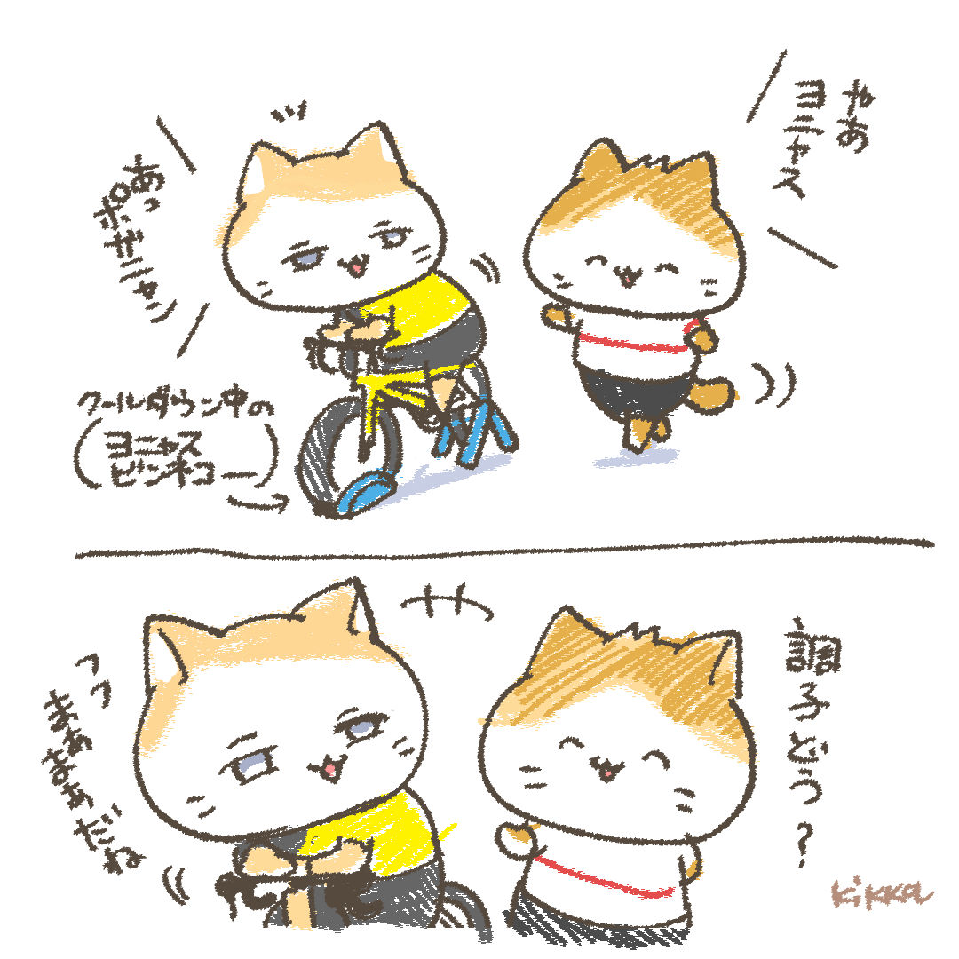 ポガニャンとビンネコー
(注:すべてをゆるせる人むけです笑)
 #TDF2023 