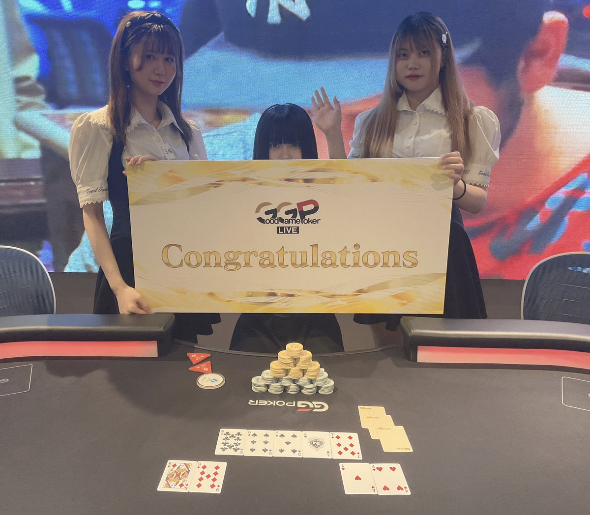 GGPLnagoya's tweet photo. 7月15日【Monster NLH  5k】 

入賞者は...  
1st.  あすか様 
2nd. Kuroo様 
3rd.やなちゃん様   
4th.なかむーーーーー様

Congratulations ✨

#GGPL名古屋　#ポーカー　#名古屋　#アミューズメントカジノ https://t.co/Kem7jWl58g