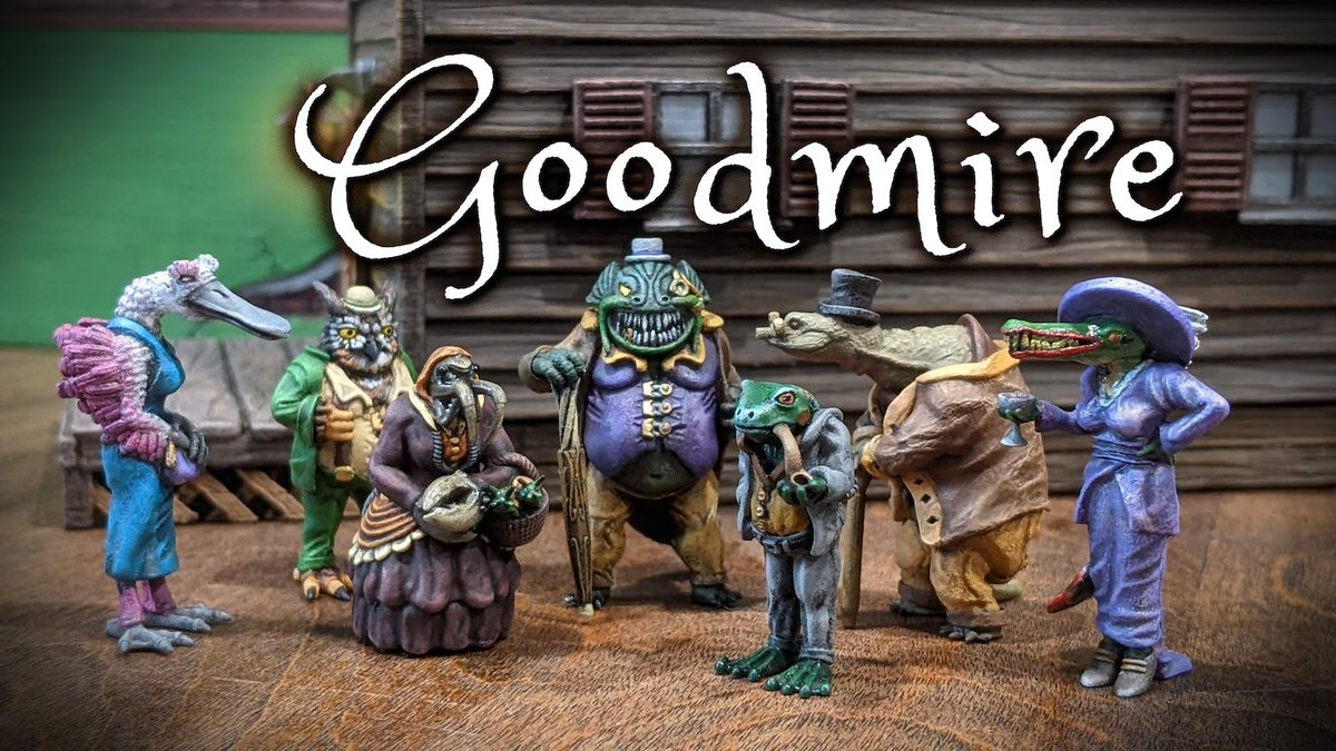 AnimaGamesUK's tweet photo. Welcome to Goodmire! Designed by @saviminis and available now at Anima Games. https://t.co/juJsSqTQJ6 #Fantasy #OldTimey #DeepSouth #anthropomorphic #RPG #Tabletop #TTRPG #Miniatures #Wargaming #Roleplay #DnD #Goodmire https://t.co/Vl6EA9aycr