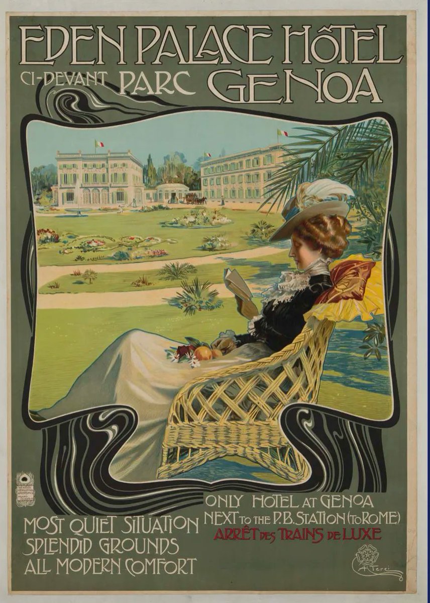 avad3s0rdre's tweet photo. #scrivoarte #Scritturebrevi #artelovers #arteyart #artnouveau #italianliberty
#AccaddeOggi nel 1943 muore il pittore e cartellonista italiano #AleardoTerzi
Eden Palace Hotel Genoa, 1910 ca
Museo nazionale Collezione Salce, Treviso https://t.co/0BiNPwodTn