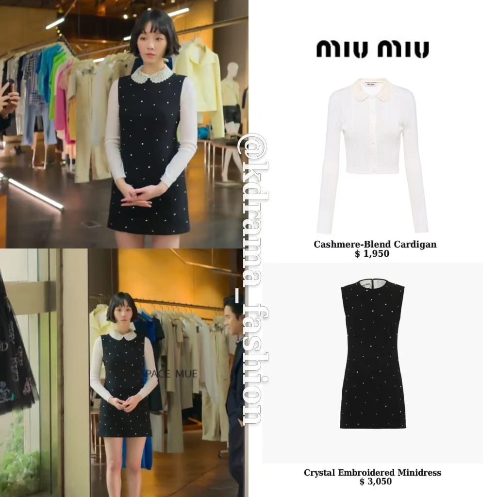 #ParkGyuYoung wore #MIUMIU Cardigan & Minidress in Netflix Drama, #CELEBRITY Episode 3. #박규영 #셀러브리티 #드라마패션 #미우미우 #kdrama_fashion #kdramastyle #parkgyuyoungstyle...