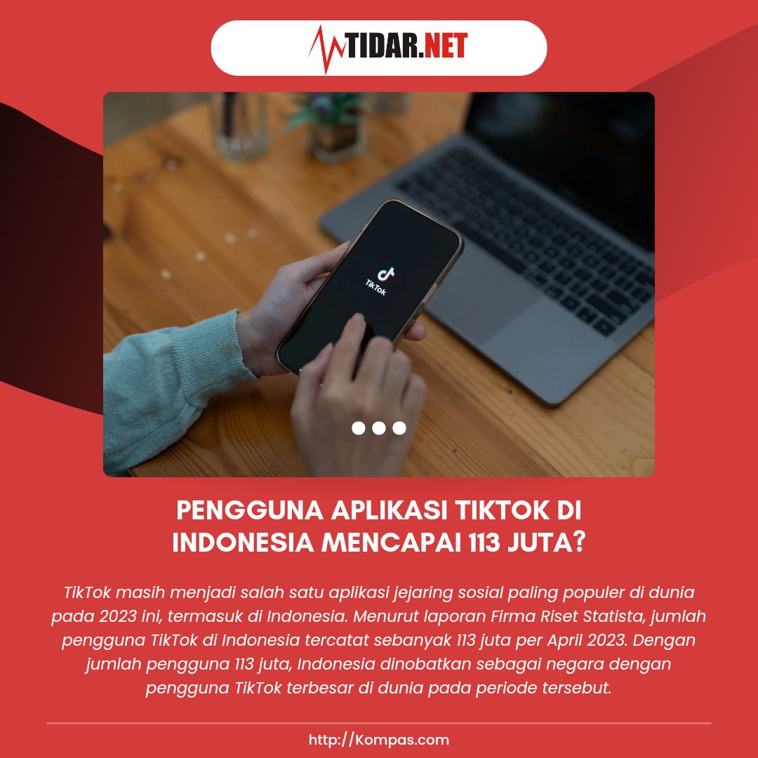 TidarNet's tweet photo. Sobat https://t.co/nSxS9etJyc tau gak sih kalau TikTok merupakan aplikasi jejaring sosial dan platform video musik dimana pengguna bisa membuat, mengedit, dan berbagi klip video pendek lengkap dengan filter disertai musik sebagai pendukung. #sobattidarnet #bersamatidarnet https://t.co/4eoq3Qh38F