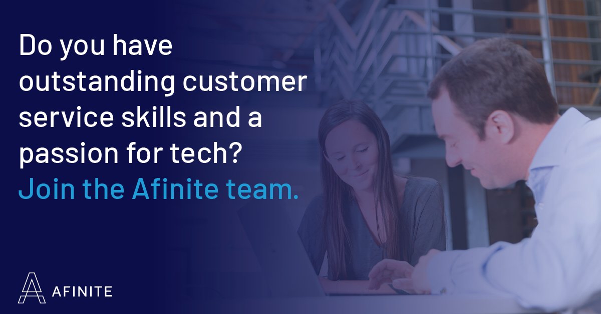 Do you have a passion for tech?

We're looking for cleverly creative individuals to join the Afinite team.

➤ Business Support Executive - bit.ly/3PXKd5y
➤ Cloud Enablement Engineer - bit.ly/43udmbz
➤ IT Technical Support Engineer - bit.ly/44HTdQj
