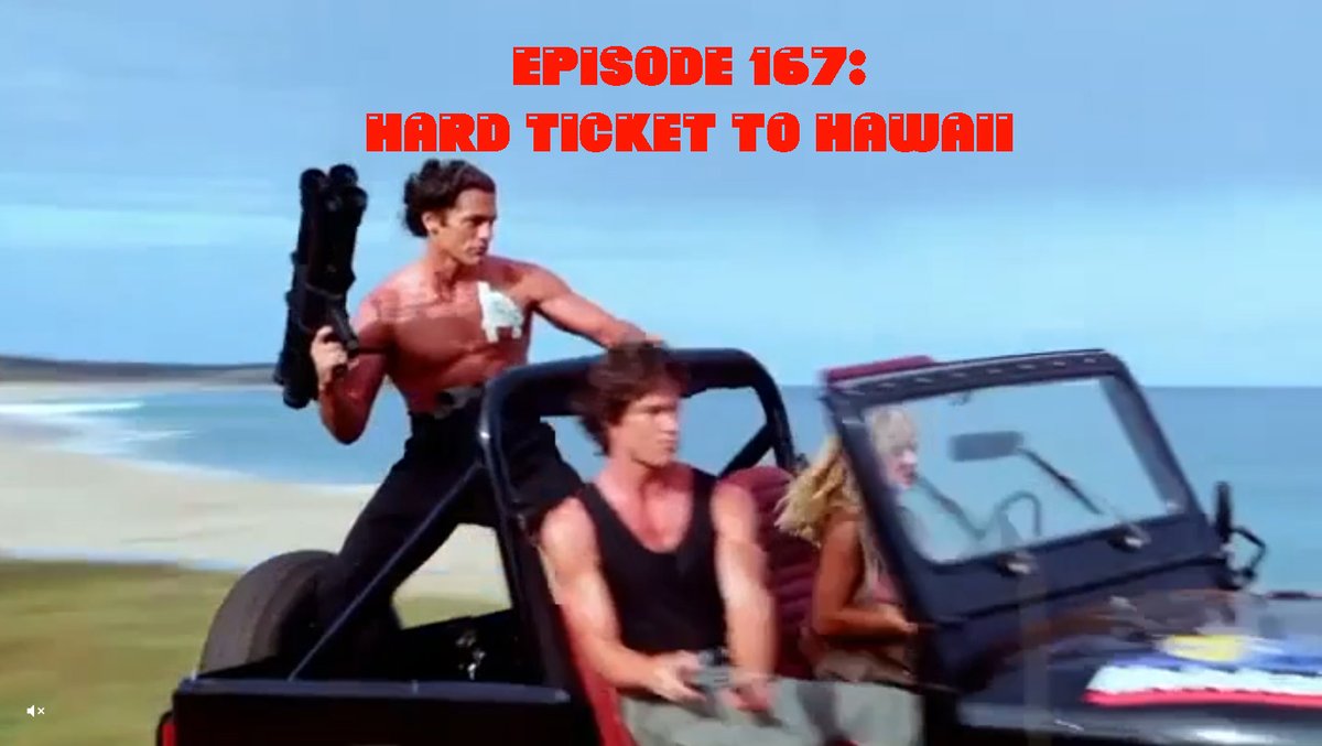 GBBVPodcast's tweet photo. In our latest episode on Hard Ticket to Hawaii we have to be mindful of contaminated snakes, deadly frisbees, and perpetually flexing goons. https://t.co/SahhlzqqU0