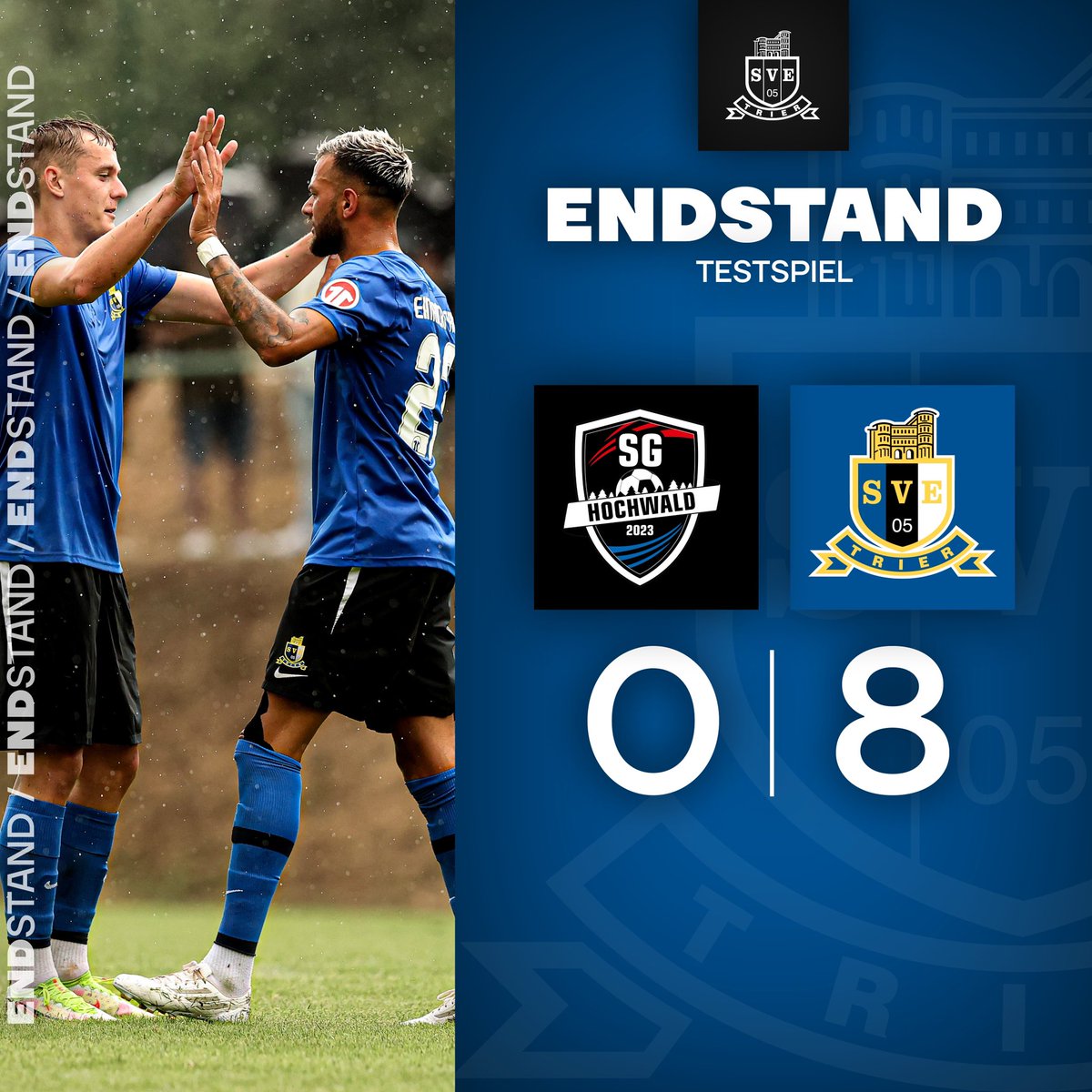 Deutlicher Testspielerfolg für den SVE! 🇪🇪

Am heutigen Samstag gewannen die Blau-Schwarz-Weißen ihr drittes Testspiel gegen die SG Hochwald mit 8:0 (4:0). 💪🏼

🔵⚫️⚪️
#eintrachttrier
#portaaufderbrust 
#blauschwarzundweiß 
#mirsenndaobei 

📸: Sebastian Schwarz