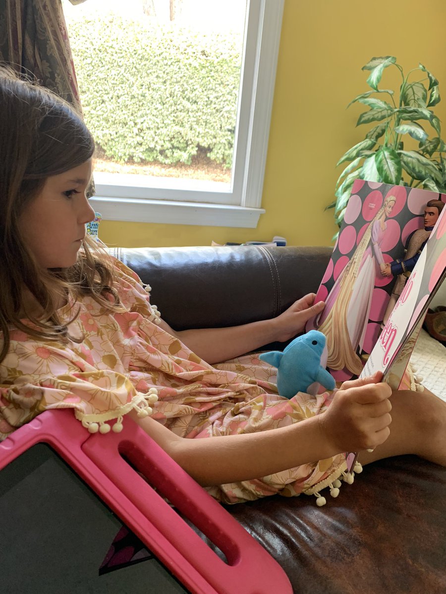BethSako's tweet photo. My Grad-daughter and Dash are reading the new Barbie Magazine together before they go see the movie together! @DolvinES #DolvINcredible
#AdventureswithDash https://t.co/sprL7GpJC5