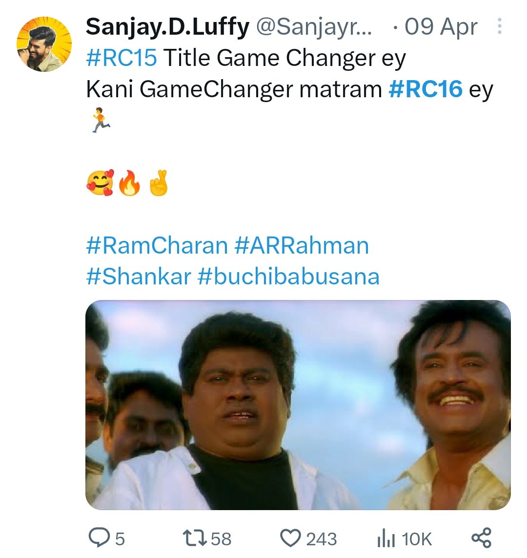 Sanjayred9y's tweet photo. 😎
#TeamBuchibabu #BBYS https://t.co/RCTtTNPWOb