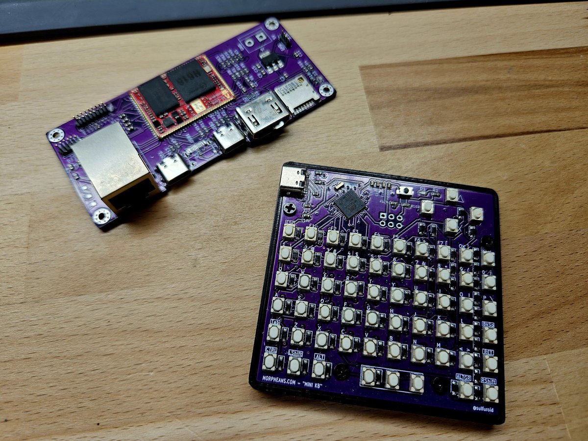 sulfuroid's tweet photo. Keyboard at the factory. 100 pcs ordered by @morpheans for sales. Fully assembled. https://t.co/AAtHM6d0nA