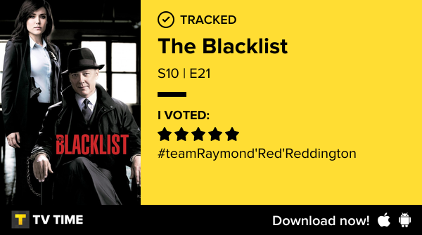 jkrabs's tweet photo. I've just watched episode S10 | E21 of The Blacklist! https://t.co/bn9FKL9uqq #tvtime https://t.co/2d3z3fjU3S