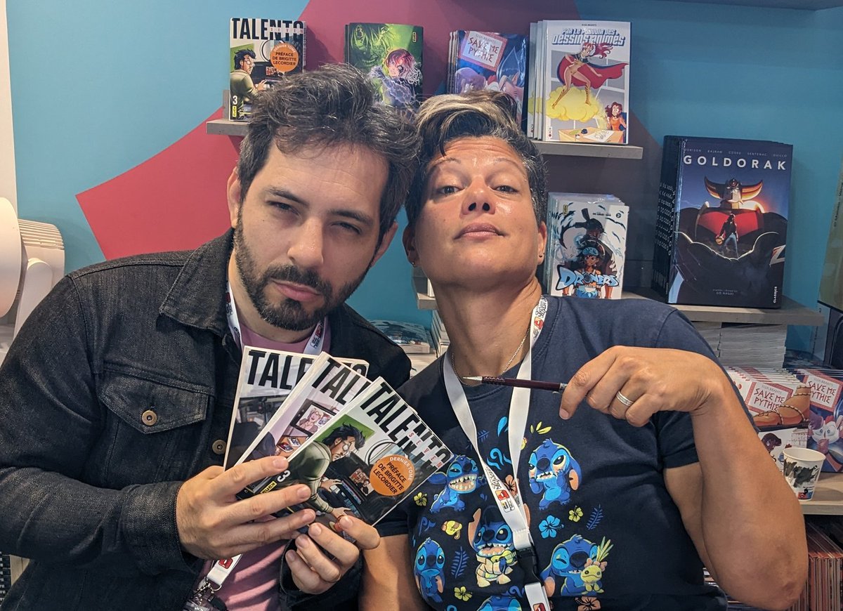 GDorison's tweet photo. Si vous ĂȘtes sur @japanexpo ce matin, venez nous voir sur le stand @EditionsKana đ€©
On dĂ©dicace #talentoseven avec @KalonBDmanga â„ïž https://t.co/r5E5uz83xx