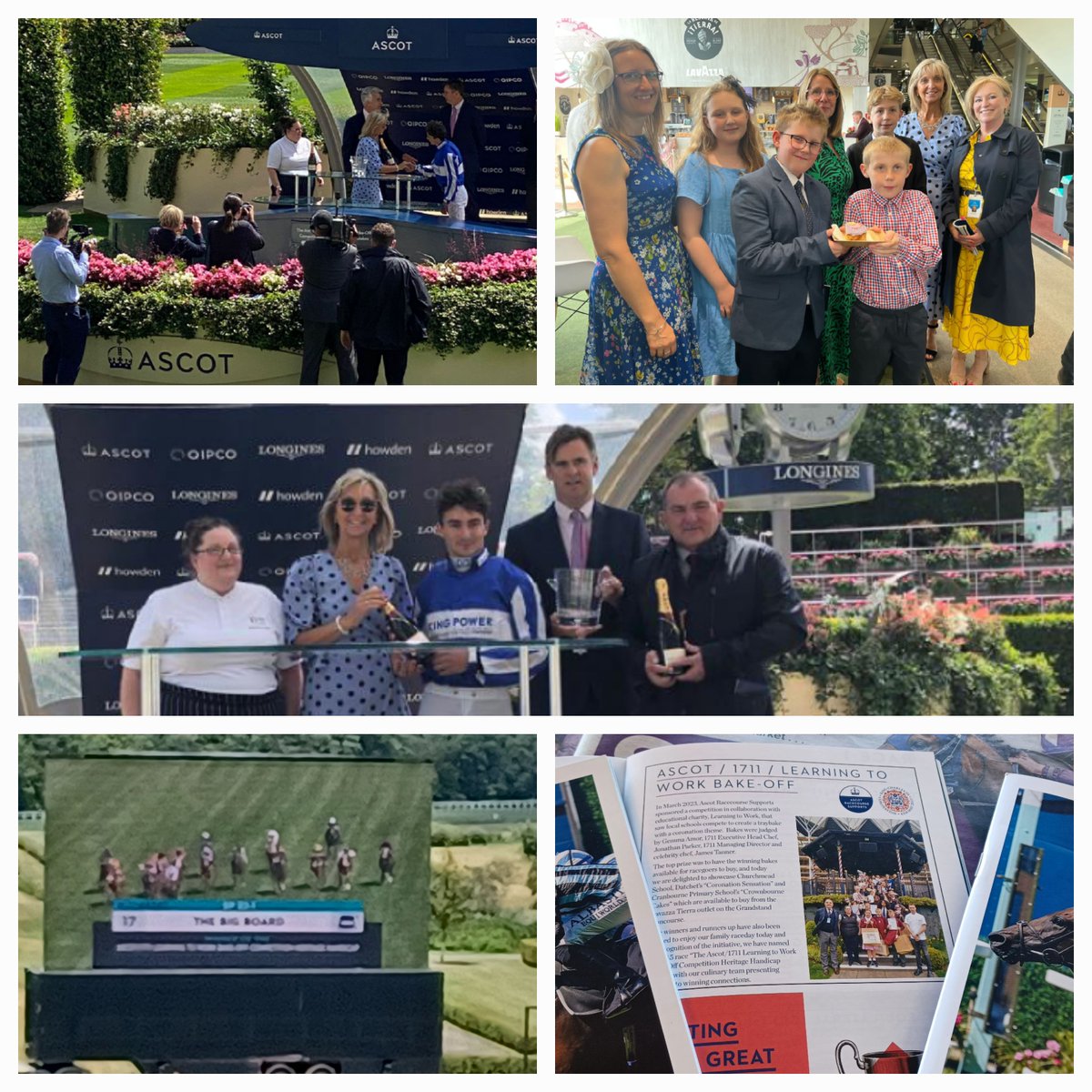 A great day was had by all @Ascot today, fantastic the 2023 Ascot1711 Bake-Off winners from @TheCranbourne @ChurchmeadSch could attend to see their winning creations on sale & honoured to have a race named after @LearningtoWork & Ascot1711Bake-Off