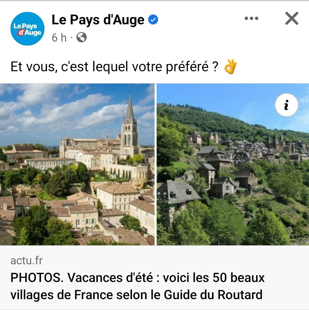 Be_MoR's tweet photo. En France, seuls 50 villages sont beaux visiblement. Ou alors, l'auteur aurait dû relire son titre 2 fois avant de publier. #coquille #PHRmonamour https://t.co/HxlZKGwO9B