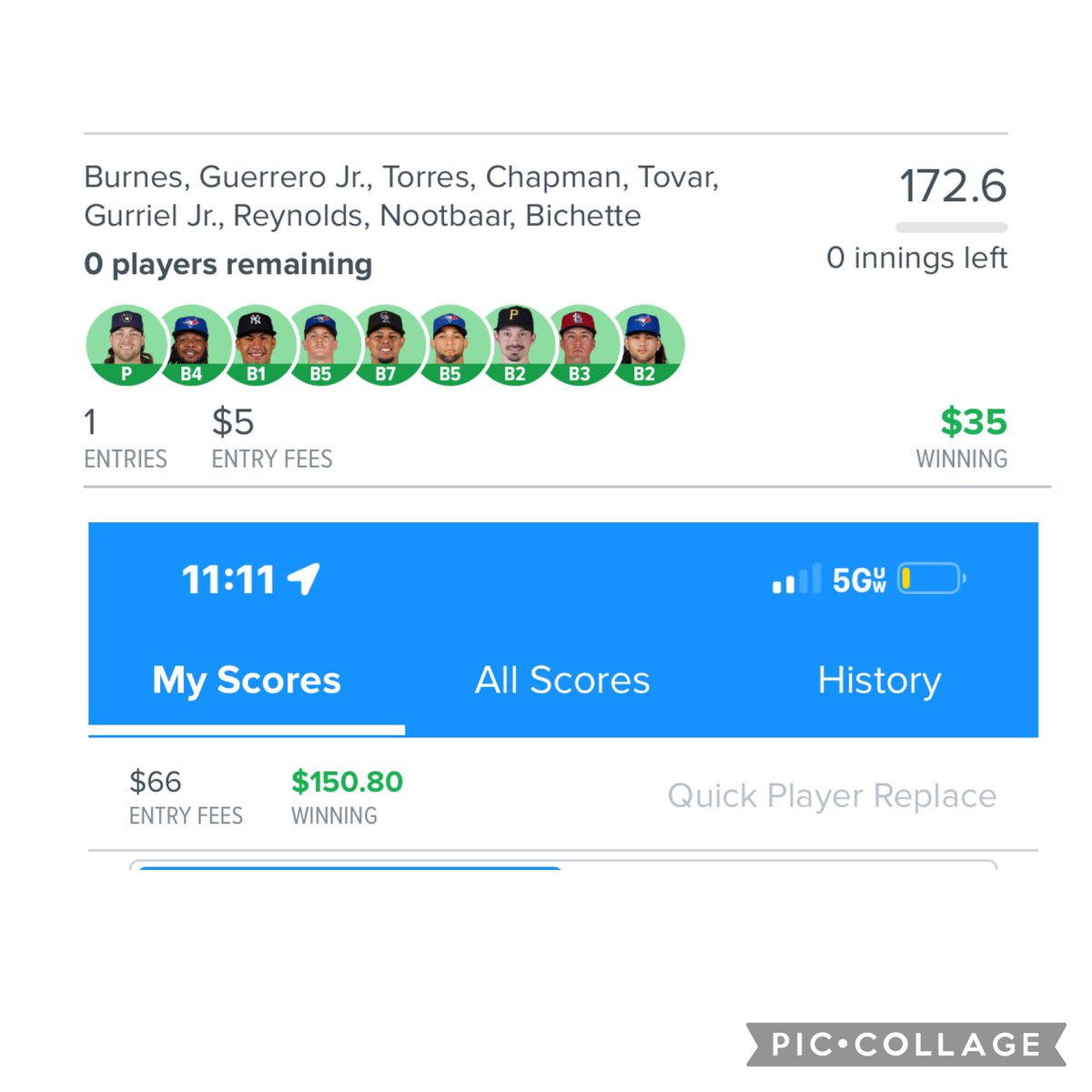 Dodger2231's tweet photo. @JrodPriv I changed up a few things yesterday came away with a decent profit…🤙��🤙🏼…
I liked burnes https://t.co/QZLh3XOJCK