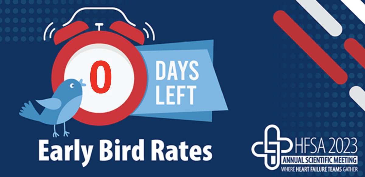 TODAY is the LAST DAY to snag early bird registration rates 💸 for @HFSA #HFSA2023! Check out the Advance Program: hfsa.org/sites/default/… And register here: hfsa.org/asm/registrati… @akshaydesaimd @KhazanieHeart @Zac0x @LauraPetersNP @mpsotka @JoEllen_Rodgers @jteerlinkmd
