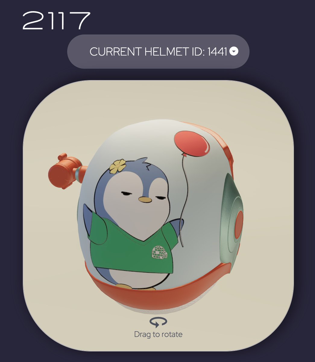 apanachi_nft's tweet photo. This is the cute penguin girl Paula with her red balloon. She is ready for her first trip to Mars and hopes to make lots of new friends 🌈😍. 
About @2117_io The UAE wants to build the first habitable human settlement on Mars by 2117.

#CustomHelmetContest #mars @pudgypenguins https://t.co/iusMVkTs1L