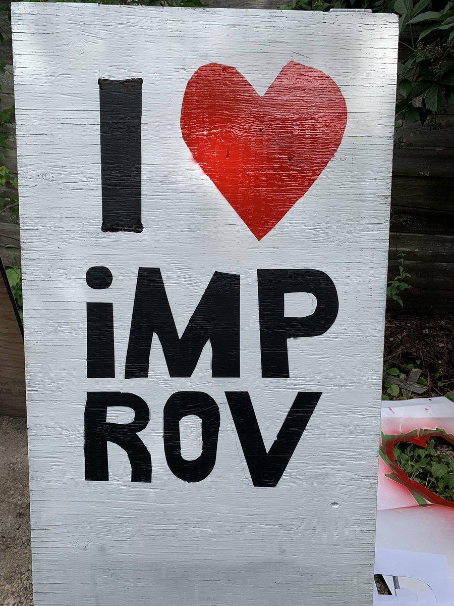 Sandwich boards have been popular advertising signage since the 19th century. They are still used today, especially in Winnipeg during the <a href="/WinnipegFringe/">Winnipeg Fringe Festival</a> I use mine to advertise my solo improv show! #WpgFringe #improv #comedy #theatre