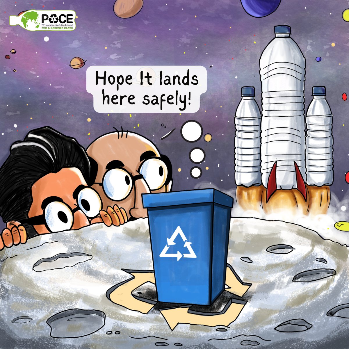 🚀🌕 With #Chandrayaan3, we reach for the moon while embracing the importance of safety and sustainability. Safety is critical in all missions, be it Chandrayaan or drinking water! 🌊🥤 Cheers to a brighter future where every mission soars and recycling reaches new heights!