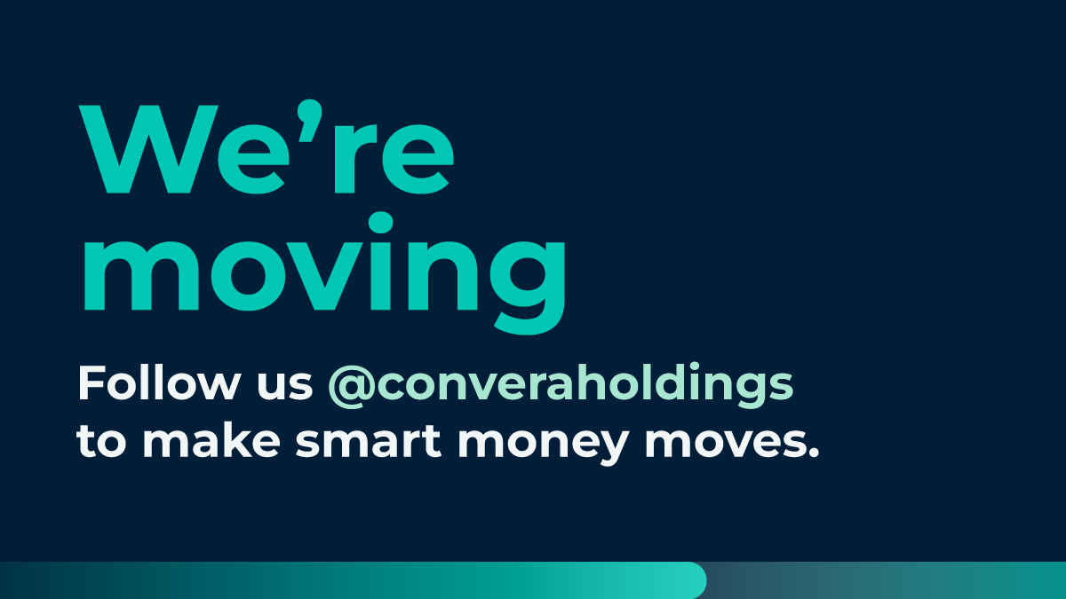 📢 We've relocated our page to @Converaholdings for an even better experience. Join us there for exclusive content, engaging discussions, expert insights, and more! 🚀🌟 #NewPage #JoinUs #SmartMoneyMoves
