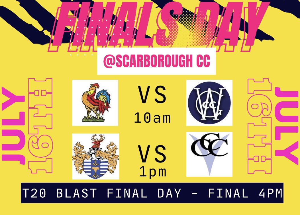 The weather at @ScarboroCricket tomorrow is forecast to be dry (no, really), so I'll head over to North Marine Road - a first visit - to watch the @HuntersYLN #T20 Blast Final Day. 10am start. Better set the alarm! @cricketyorks #groundhopping #ClubCricket