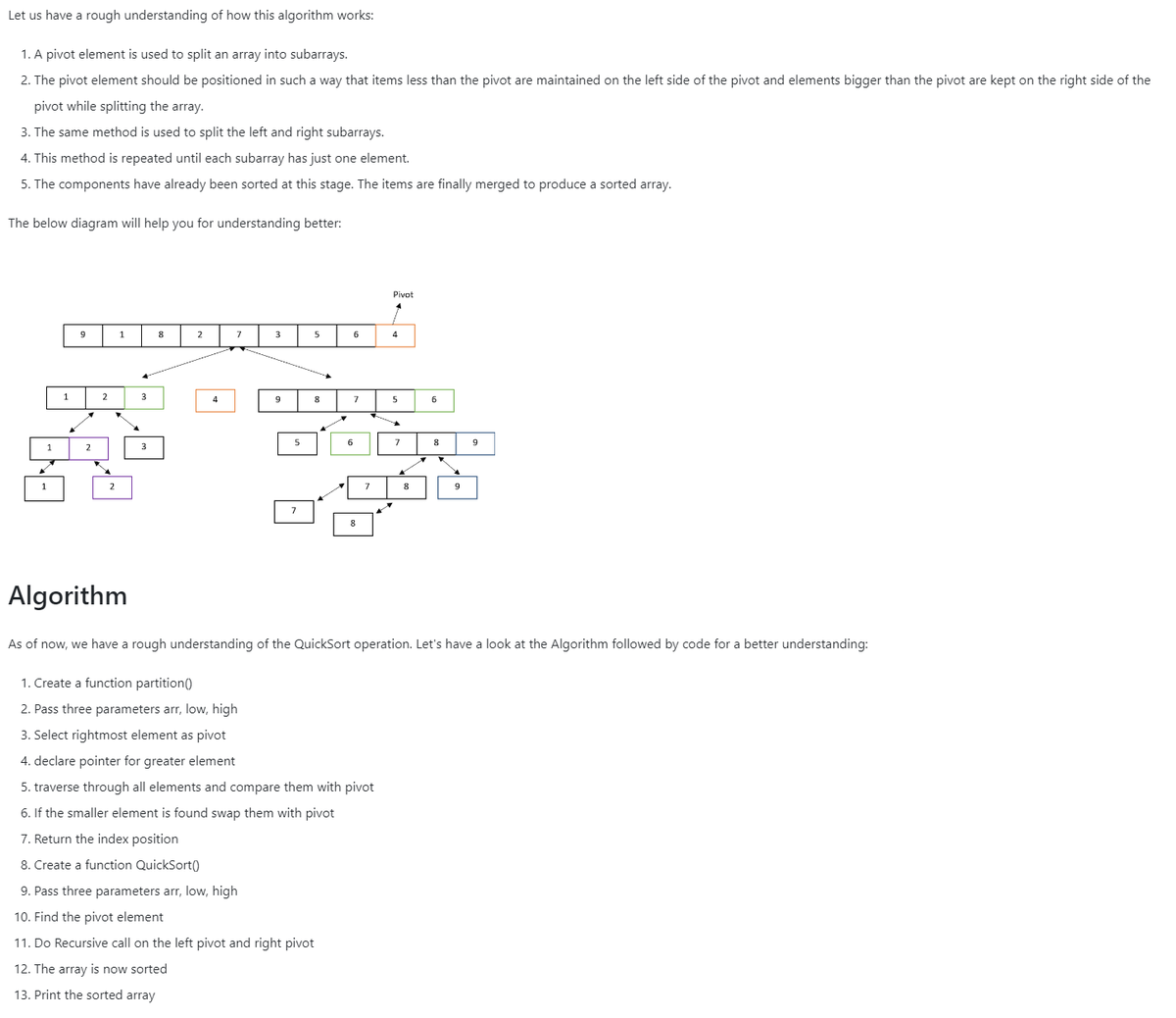amit_tech_quest's tweet photo. Day 45
Quick Sort: Partitioning an array around a pivot, rearranging values in linear time complexity O(n), and recursively sorting sub-arrays. High efficiency yet spatially conservative.
@lftechnology 
#60DaysOfLearning2023 
#LearningWithLeapfrog 
#LSPPD45 https://t.co/dVotVxgvMf