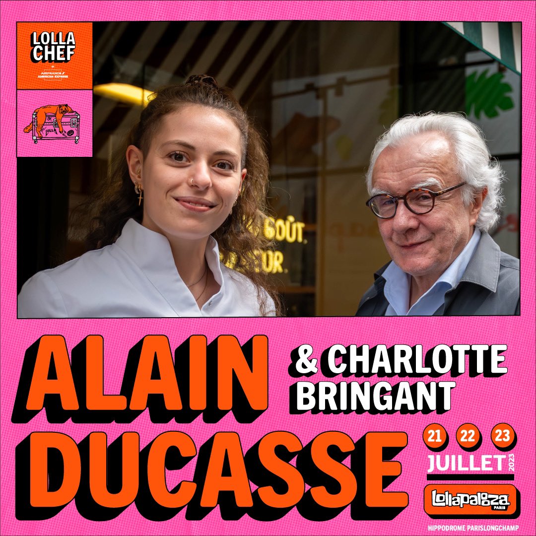 lollapaloozafr's tweet photo. #LOLLACHEF | Chef le plus étoilé au monde, c'est un honneur d'accueillir pour la première fois le restaurant Sapid par ALAIN DUCASSE et Romain Meder, avec la cheffe Charlotte Bringant à LollaChef by la Carte AIR FRANCE KLM – AMERICAN EXPRESS ! https://t.co/VZCMkq40ZC