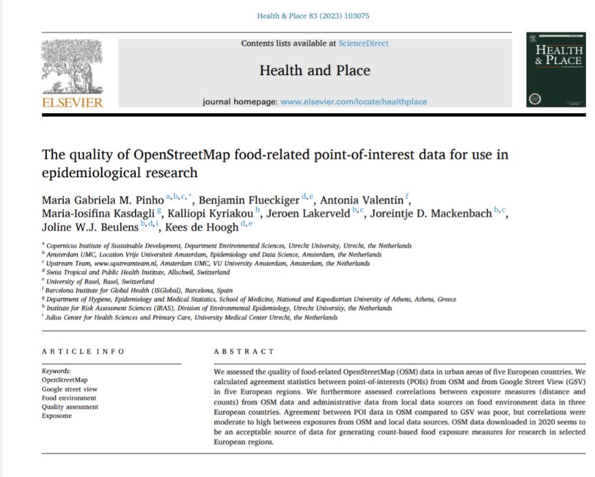 JoreintjeM's tweet photo. Can you use #foodenvironment data from OpenStreetMap (Volunteered Geographic Information) in Europe for academic purposes?

https://t.co/Vd4mfYNy2R

@mgmatiasdepinho @jeroenlakerveld @Kalliopi_Kyriak @vrmlnroel #EXPANSE (1/3) https://t.co/cnEhM9IJvM