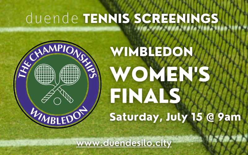 duende_silocity's tweet photo. Tennis: Wimbledon Women's Finals 2023 - Watch the Wimbledon Women's Finals at Duende!Saturday, July 15th 9:00AM. It's going to be 💯 so hurry down! https://t.co/0Px6Koev9b