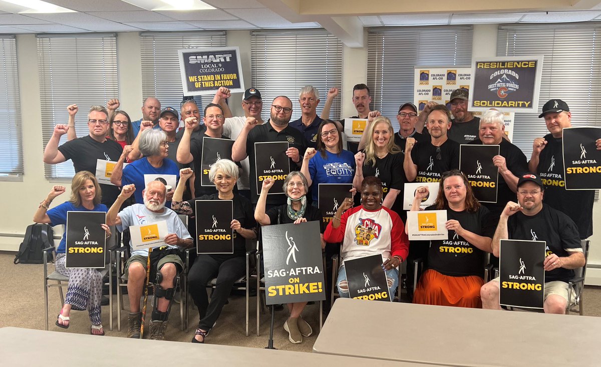 Not all #SAGAFTRAmembers are near a #SAGAFTRAstrike picket line, but they ARE #SAGAFTRAstrong in solidarity coast-to-coast!