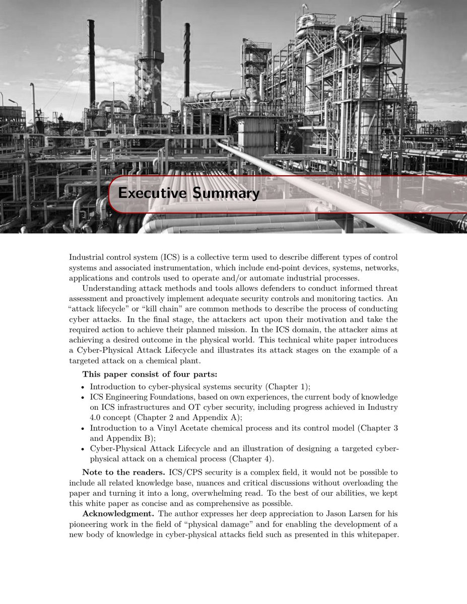 Industrial Control Systems: Engineering Foundations and Cyber-Physical Attack Lifecycle (May 2023) cyberphysicalsecurity.info 

Extensive technical paper by @marmusha 👏

Direct link (55MB .pdf, May 2023, 133 pages) cyberphysicalsecurity.info/_files/ugd/8ef… 

HT <a href="/dcuthbert/">Daniel Cuthbert</a> via <a href="/thegrugq/">thaddeus e. grugq</a>