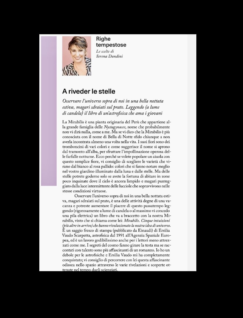 Mirabilis - fiore e libro - nelle Righe Tempestose di Serena Dandini @IOdonna @Einaudieditore @reppomanuno @CieloItinerante