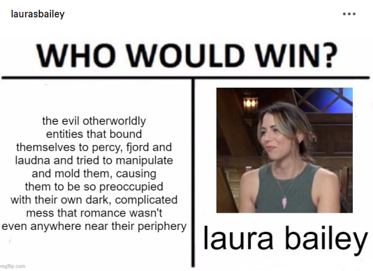 diagramada's tweet photo. Laura Bailey said "hold my dice"

#laurabailey #crspoilers #CriticalRole https://t.co/SD0pHNBndI