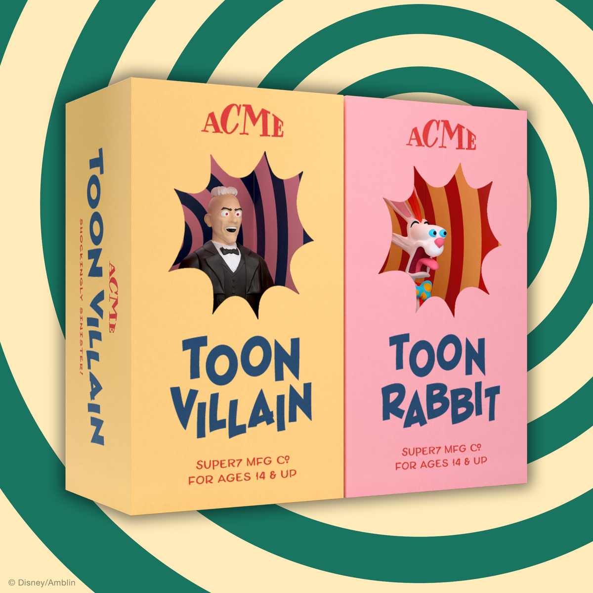 super7store's tweet image. We’re delivering a crate full of Toons to #SDCC! We want to giveaway this #SDCC edition Who Framed Roger Rabbit ReAction 2-pack! For a chance to WIN:
1. Like &amp;amp; RT this post!
2. MUST be following us @super7store 
Winner will be contacted via DM!