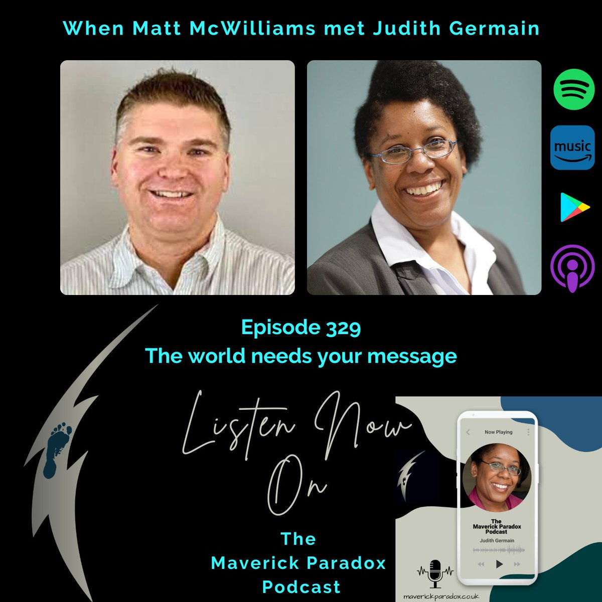 Matt McWilliams (@mattmcwilliams2) on Twitter photo Check out my interview with <a href="/MaverickMastery/">Judith Germain</a> - “The World Needs Your Message”:
mattmcwilliams.com/maverickmaster…
#WritingCommunity #BOOKLOVERS #Podcasts #Book #TheAffiliateGuy #Bookseller Check out my interview with <a href="/MaverickMastery/">Judith Germain</a> - “The World Needs Your Message”:
mattmcwilliams.com/maverickmaster…
#WritingCommunity #BOOKLOVERS #Podcasts #Book #TheAffiliateGuy #Bookseller