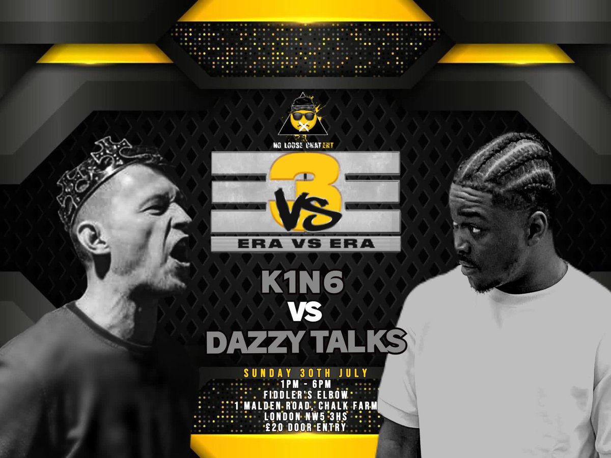 NoLooseChat's tweet image. ERA VS ERA 3

@Noloosechat

ANNOUNCEMENT #7
@IAMK1N6  VS @DazzyTalks 

25 ONLINE TICKETS LEFT! ⬇️

buytickets.at/noloosechatent…