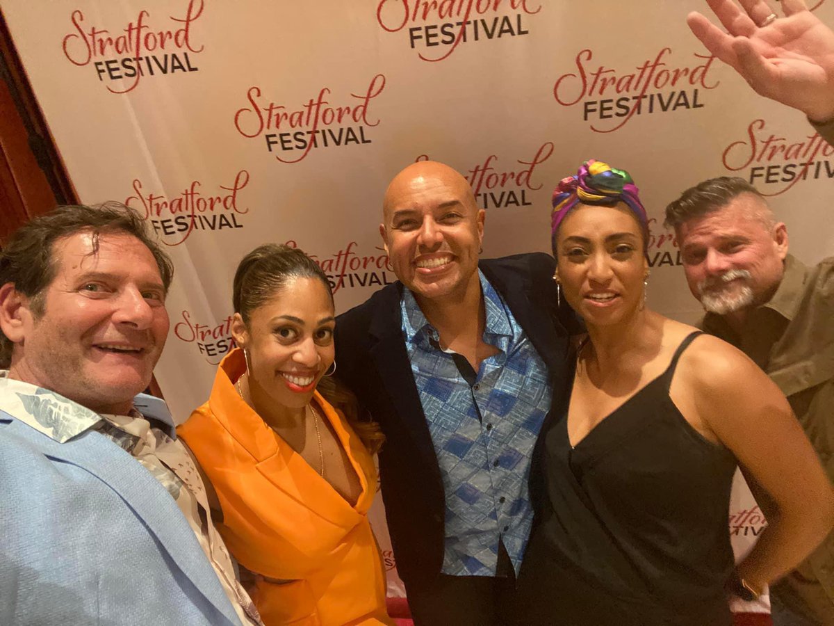 At the launch of the @stratfest Film Festival on Thursday night with @micahbarnes @tiffanyderiveau @ekambites and Nick Shields. NORTHERN TRACKS, which I co-directed, was the gala event for the launch. You can catch it on Stratfest@home. #art #film #jonimitchell #leonardcohen